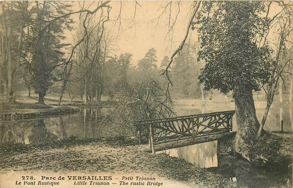 Parc de VERSAILLES — Petit Trianon — O Ponte Rustique - Frente
