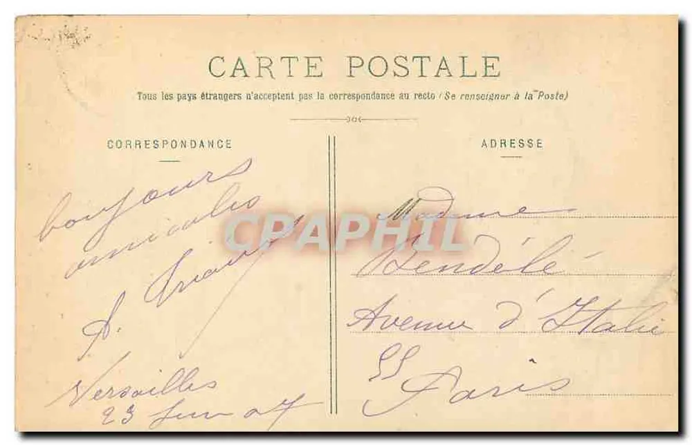 Versailles - Das Hameau von Marie-Antoinette - Die Farm — Mme Moreau édit, Versailles - Rückseite