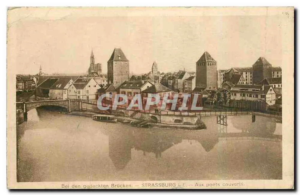 Straatsburg — Bij de dekken bruggen — Kunstverlag J. Reits, Strassburg I. E. - Voorkant