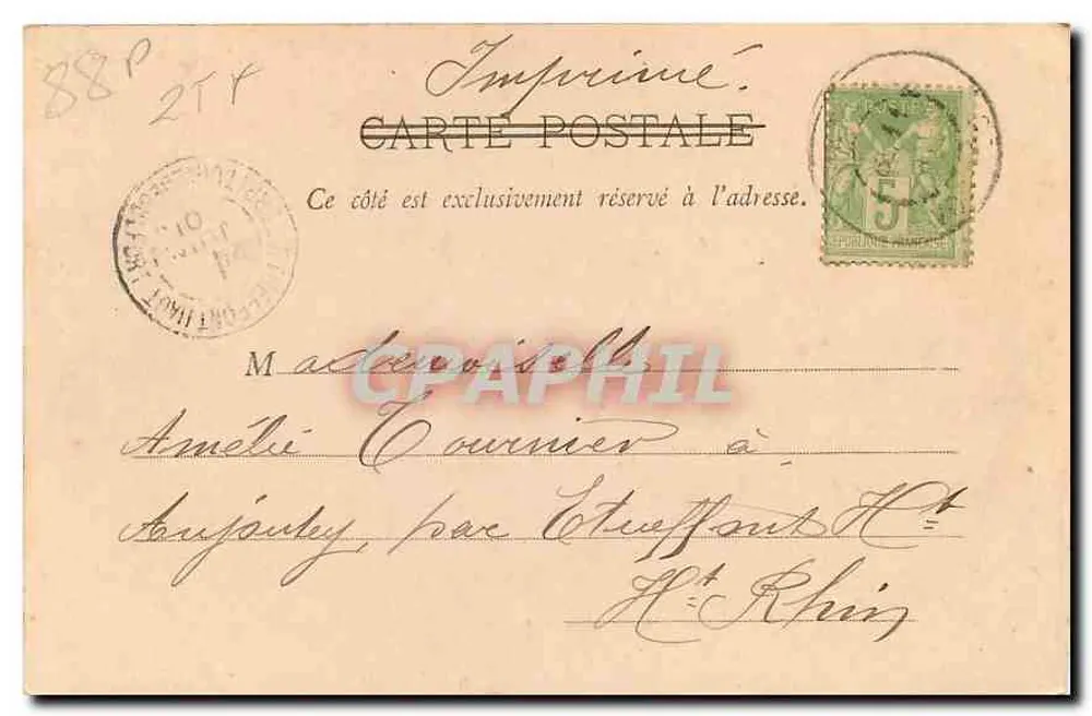 Lagos de Retournemer y de Longemer — Gérardmer — Editor A.L. Walck, N 313 (1908-1918) - Reverso