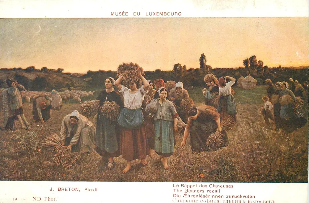 Le Rappel des Glaneuses — Musée du Luxembourg — J. Breton, Pinxit - Recto