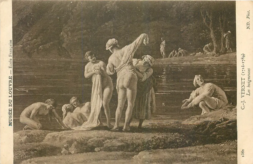 As banhistas — C.-J. VERNET (1714-1789) — Museu do Louvre — Escola Francesa - Frente