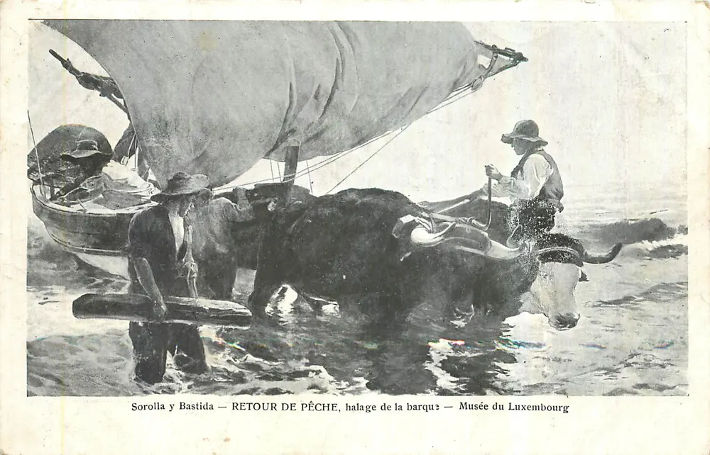 Rückkehr vom Fischen, Schleppen des Bootes — Sorolla y Bastida — Musée du Luxembourg - Vorderseite