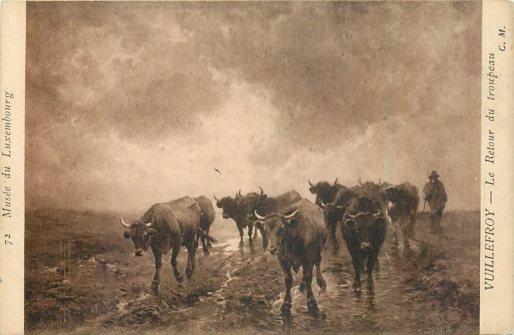 Retour du troupeau — Le Retour — VUILLEFROY C.M. - Recto