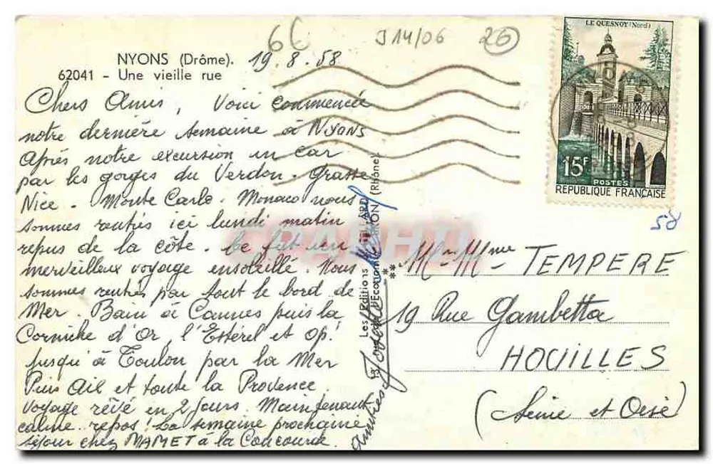 Nyons (Drôme) — An Old Street — Les Éditions du Sud - Back