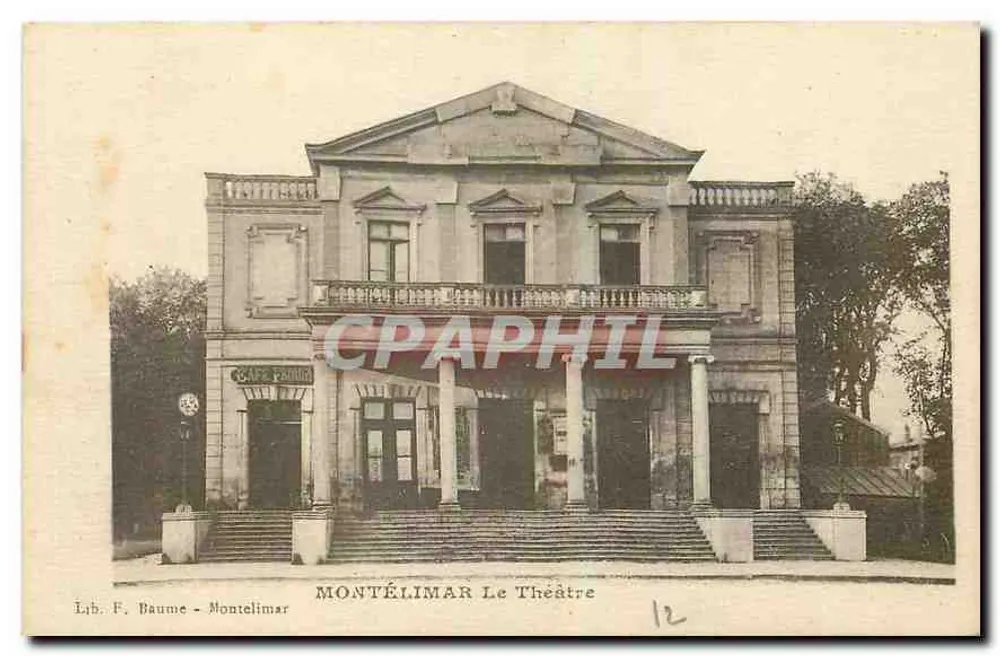 Montélimar — Het Theater — Lib. F. Baume - Voorkant