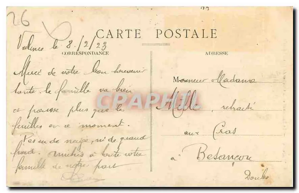 Valence — Ansicht des Pendentivs und des Turms der Kathedrale — Coll. Chie - Rückseite