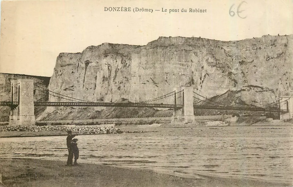 Donzère (Drôme) — Le pont du Robinet — Éditeur : Kahn, Baume, Montolimar - Recto