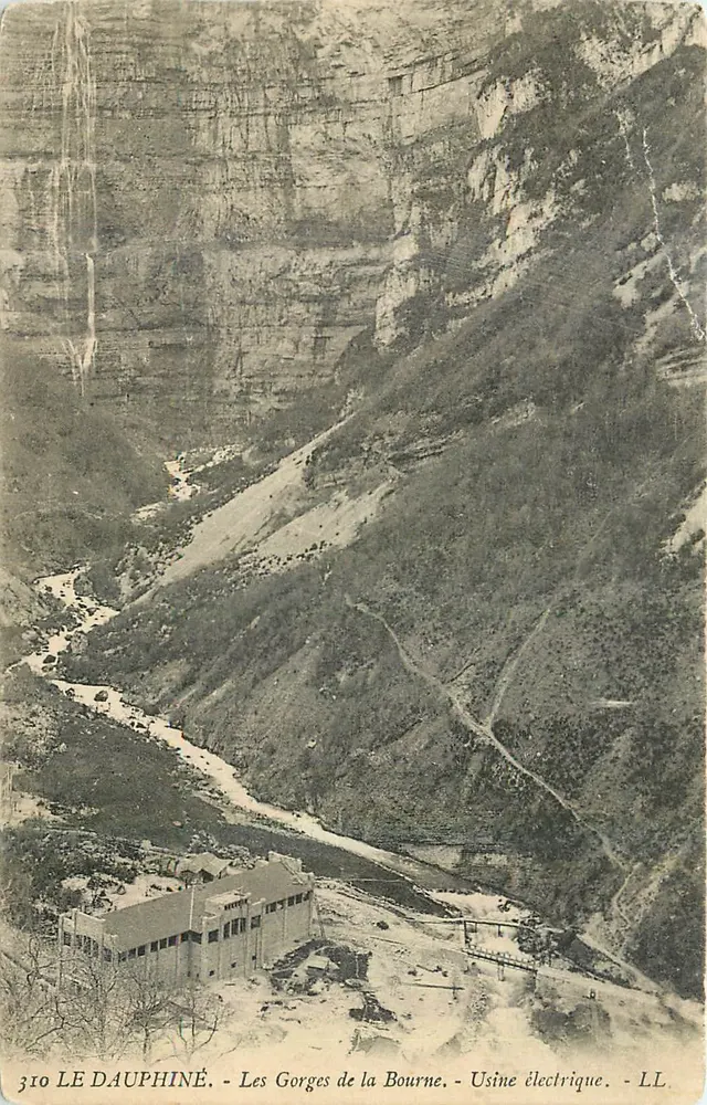 Les Gorges de la Bourne — Usine électrique — éditeur LL, n° 310 - Vorderseite