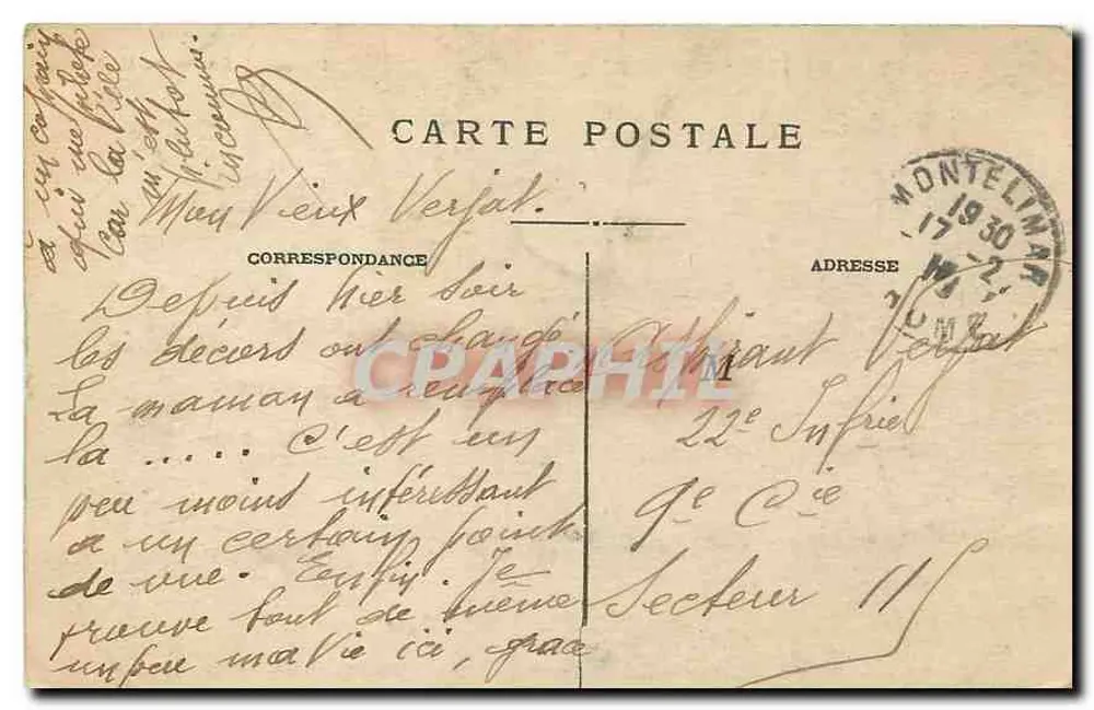 Montélimar — Place und Porte Saint-Martin — Künstlerische Sammlung « Lux » — Lang fils, phot.-édit Orange - Rückseite