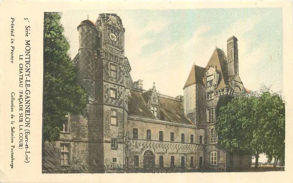 Montigny-le-Gannelon — Das Schloss, Fassade zum Innenhof — Serie 5, Sammlung der Solution Pautenberg, gedruckt in Frankreich - Vorderseite