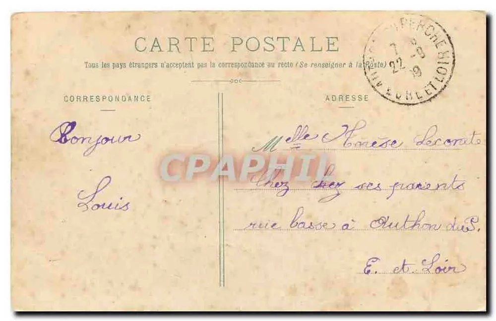 Châtres — collage de vues locais — Ch. Foucault, edit. Drenx - Verso