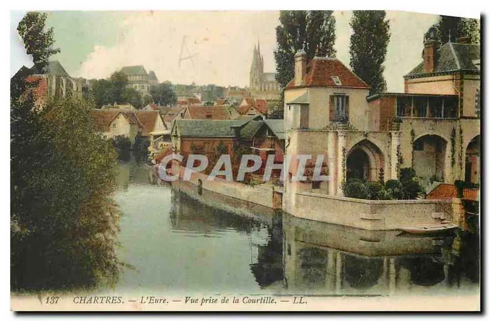 Chartres — L'Eure — Vue prise de la Courtille — LL. - Recto