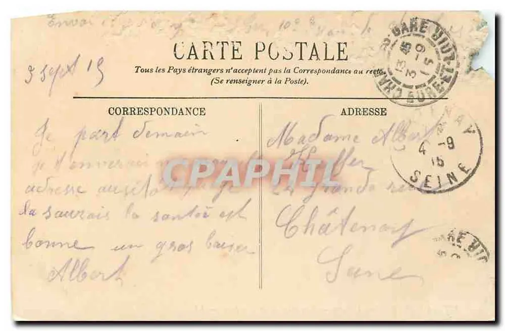 Chartres — L'Eure — Vue prise de la Courtille — LL. - Verso