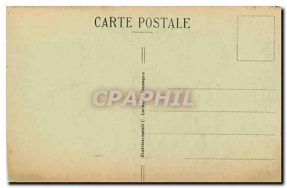 Besançon-les-Bains — Porte Taillée (côté intérieur) — Éditeur C. Lardais, Besançon - Verso
