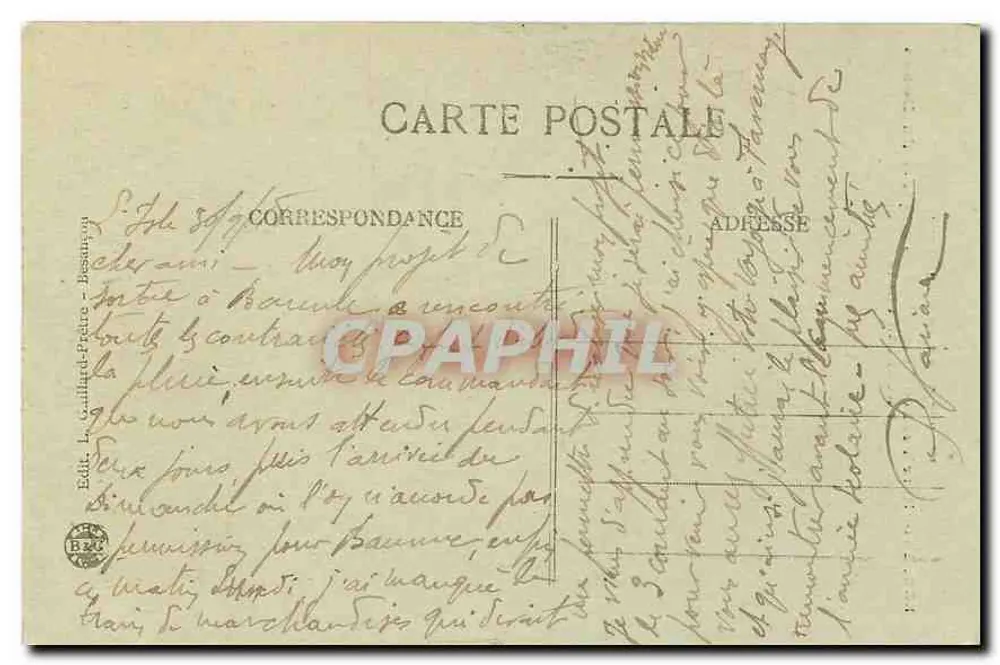 Die Fälle des Doubs vor dem Sturz — Grenze Frankreich-Schweiz — Ausflug in die Franche-Comté — Nr. 858 - Rückseite