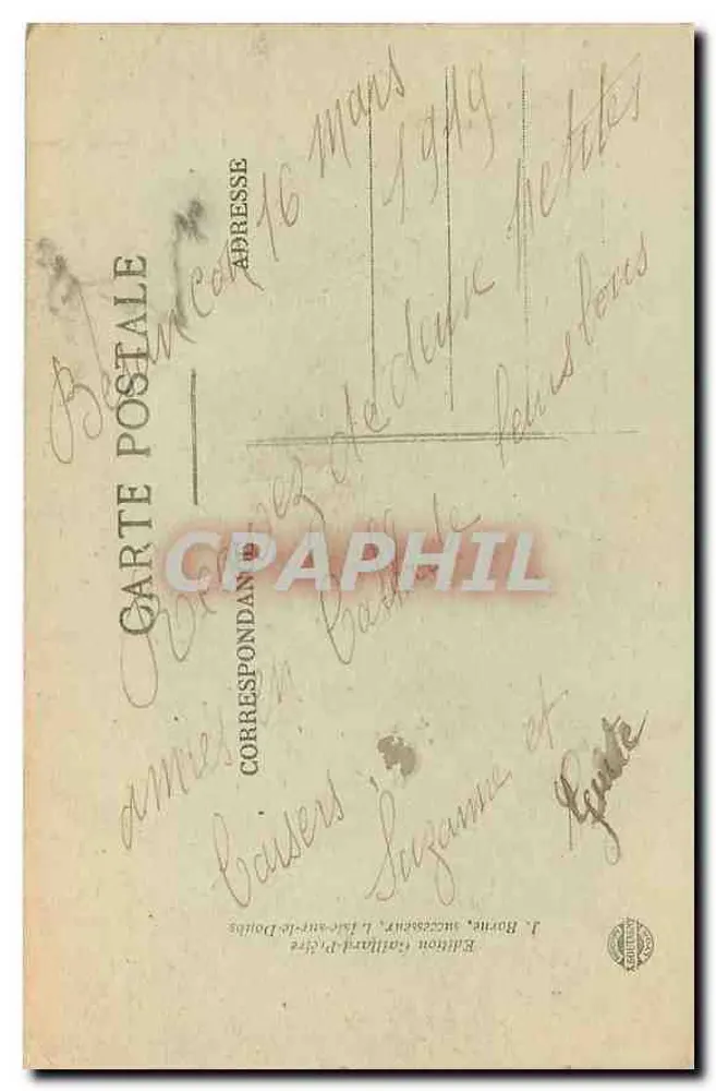 Besançon — Porta Rivolte — Excursão na Franche-Comté - Verso