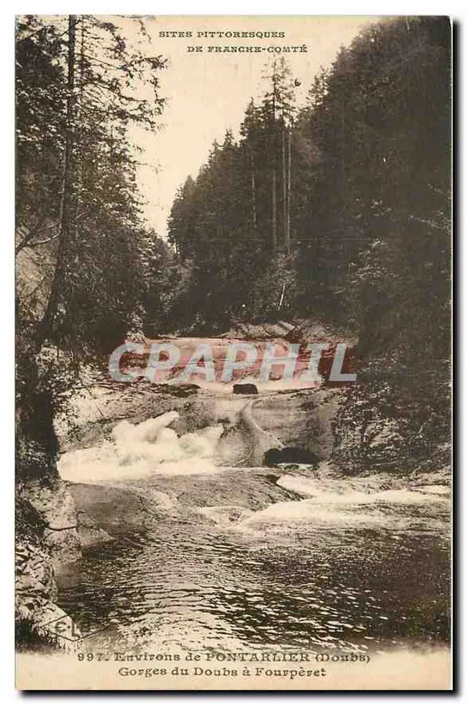 Gorges do Doubs em Fourpèret — Arredores de Pontarlier (Doubs) — Ed. C. Landron - Besançon - Frente