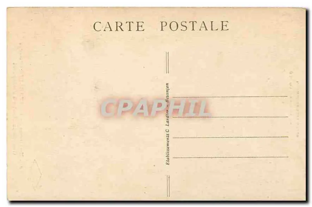 Gorges do Doubs em Fourpèret — Arredores de Pontarlier (Doubs) — Ed. C. Landron - Besançon - Verso