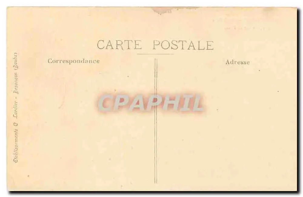 Besançon — Prefeitura — Fachada sobre o Parc — Editor CTS, n° 179 - Verso