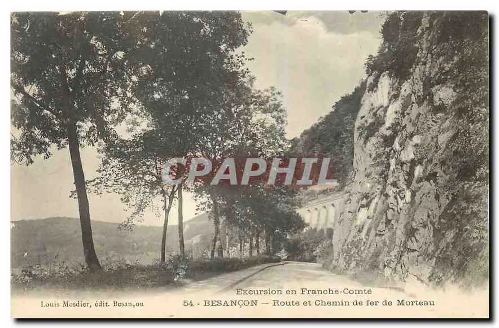 Excursão na Franche-Comté — Estrada e Ferrovia de Morteau — Louis Mosdier, edição Besançon, 54 - Frente