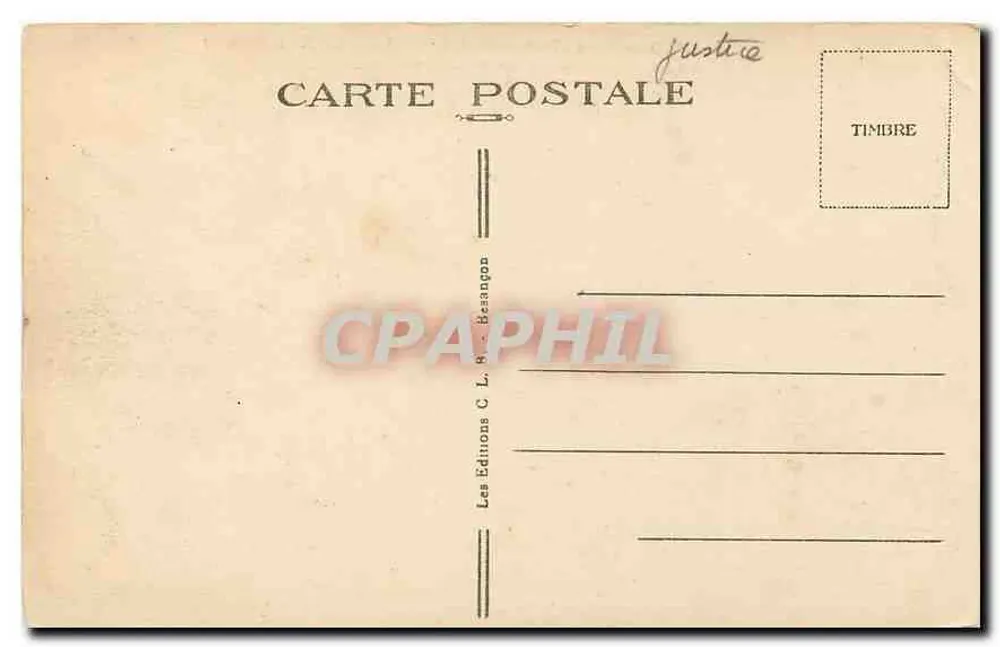 Besançon-les-Bains — Palast der Gerechtigkeit (16. Jahrhundert) — Ehemaliger Parlament der Franche-Comté — Éditions C. L. Bézanne - Rückseite