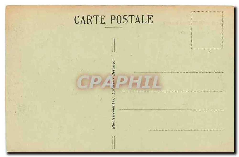 Besançon-les-Bains — Fachada da Prefeitura (Fachada para o Parque) — Ed. C. Larivier, n° 184 - Verso