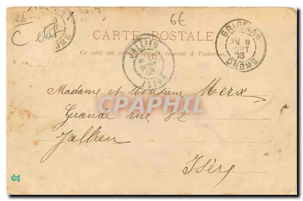 Grignan — Il Castello Rinascimentale (Monumento storico) — Vista generale — Collezione A. B. E. N. n°366 - Verso