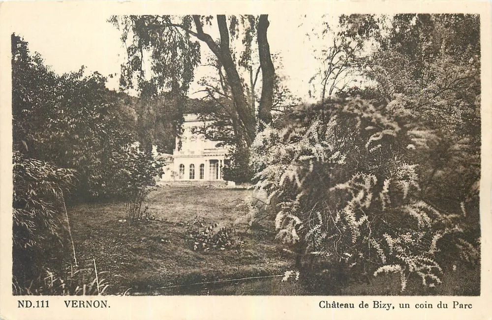 Schloss Bizy, ein Eckbereich des Parks — Vernon — ND.111 - Vorderseite