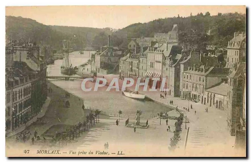 Morlaix — View Taken from the Viaduct — LL, n°47 - Front