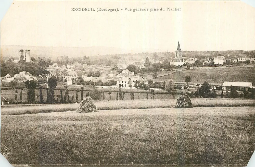 Excideuil (Dordogne) — Allgemeiner Blick vom Plantier — L. Miftand, Fotograf - Vorderseite