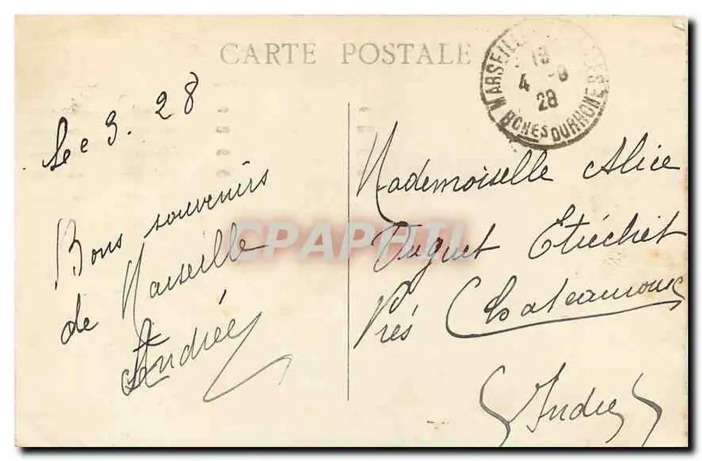 Marseille — O Castelo de If — editor não visível, número de série não visível - Verso