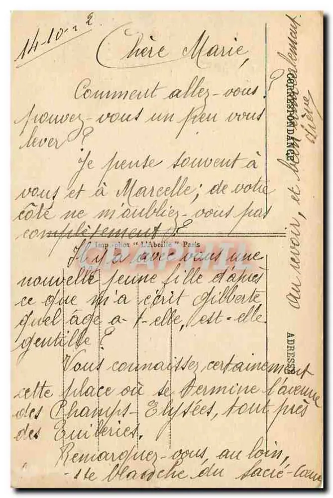 Paryż - Plac Konwergencji - Panorama — wydawca 'L'Abbéille' nr 64 - Rewers