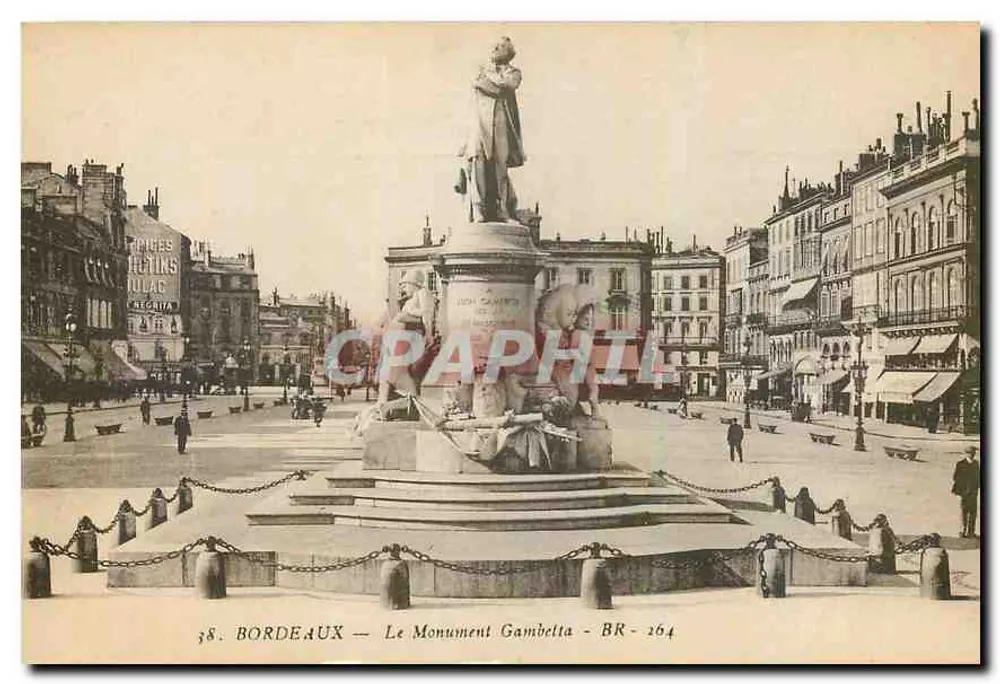Bordeaux — Pomnik Gambetta — BR-264 - Awers