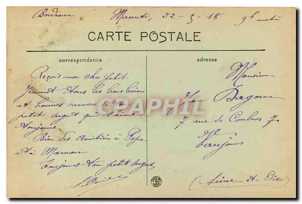 Bordeaux — Porta Bourgogne — BR - 64 — editor TEGOB - Verso