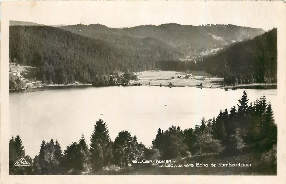O Lago, vista para Echo de Ramberchamp — Gerardmer — editor A.A.S. n°49 - Frente