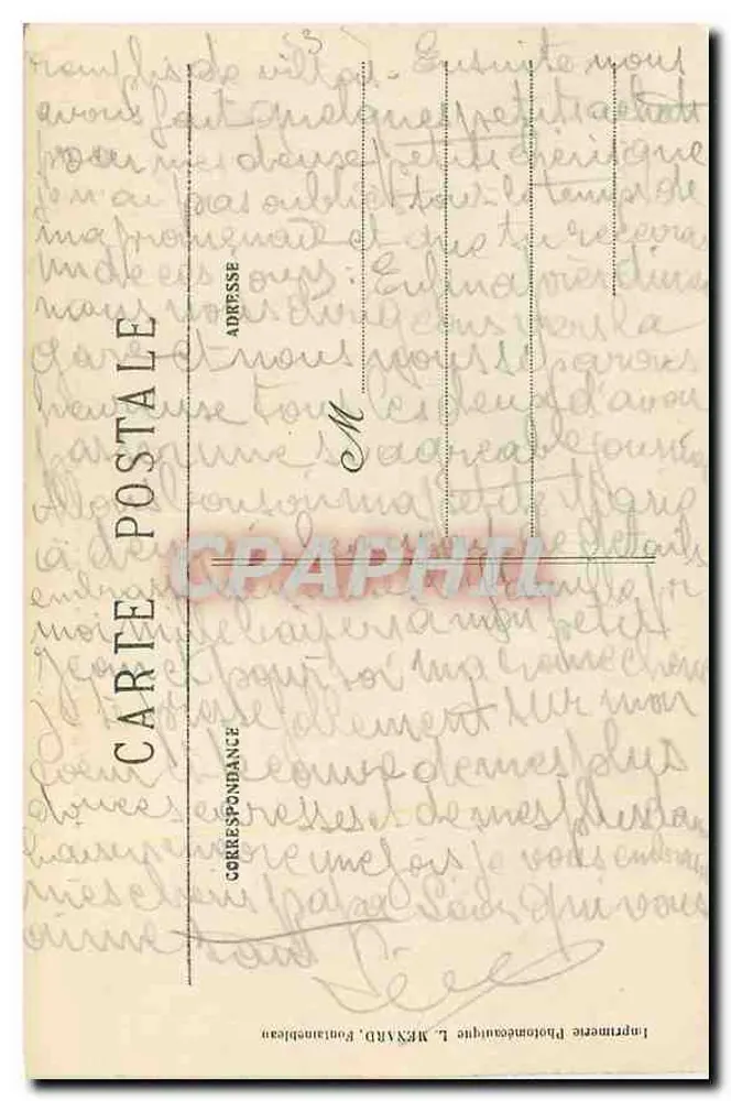Forêt de Fontainebleau — Dans les Gorges de Franchard — Collection Artis - Verso