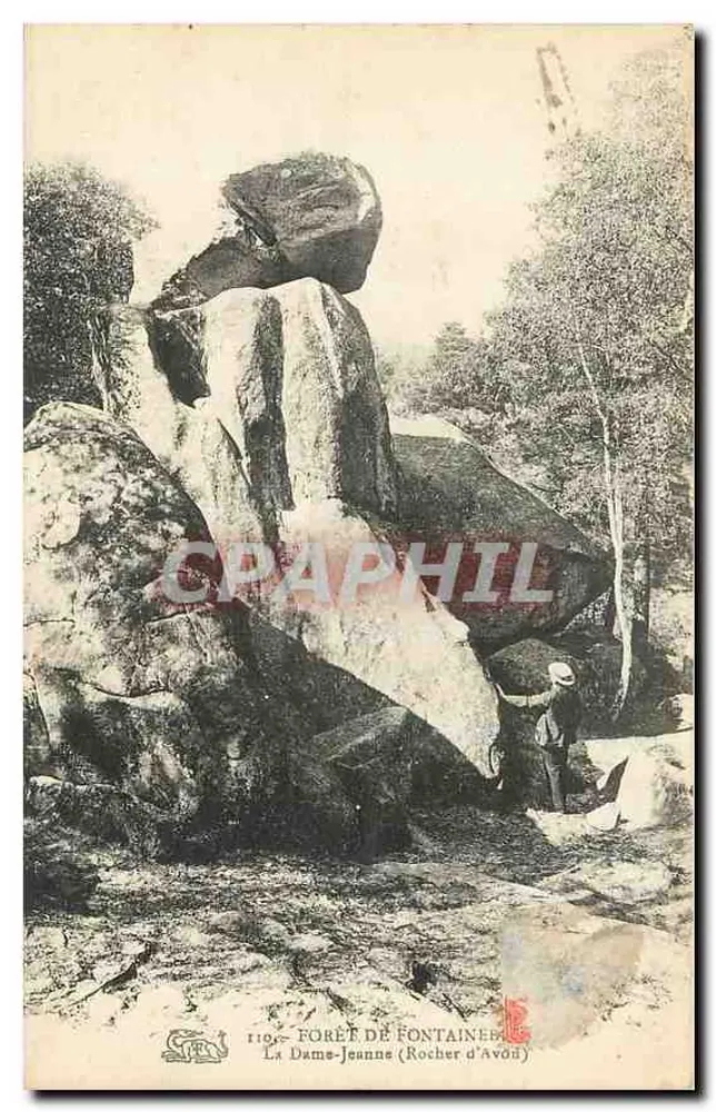 La Dame-Jeanne (Rocher d'Avon) — Forêt de Fontainebleau — Verlag: La Dame-Jeanne, n° 1196 - Vorderseite