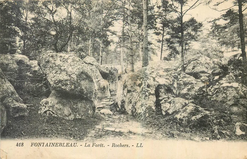 Fontainebleau - La Forêt - Rochers — LL, n°418 - Recto