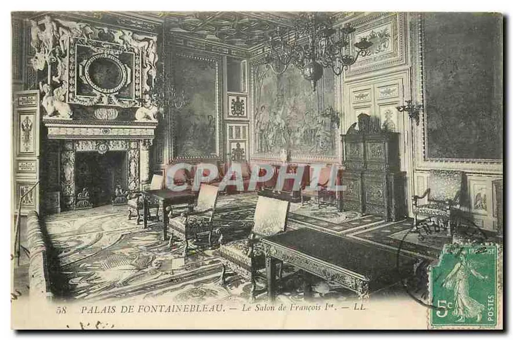 Palast von Fontainebleau — Der Salon von François I. — LL - Vorderseite