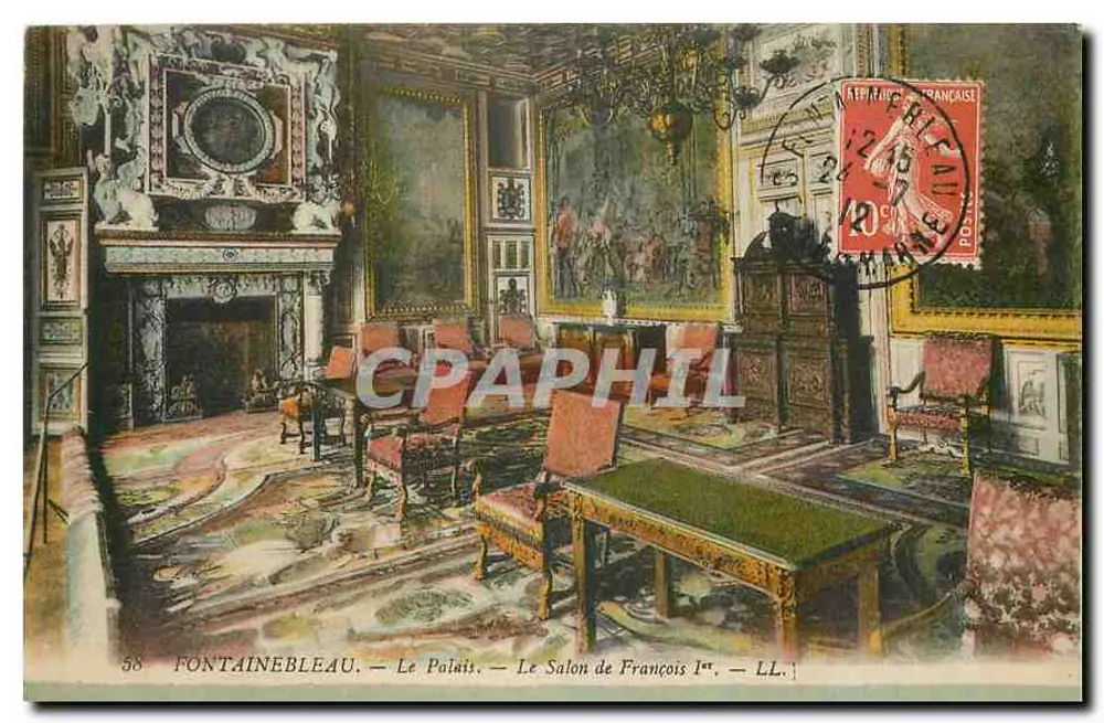 Fontainebleau — Das Schloss — Der Salon von François I — LL. - Vorderseite