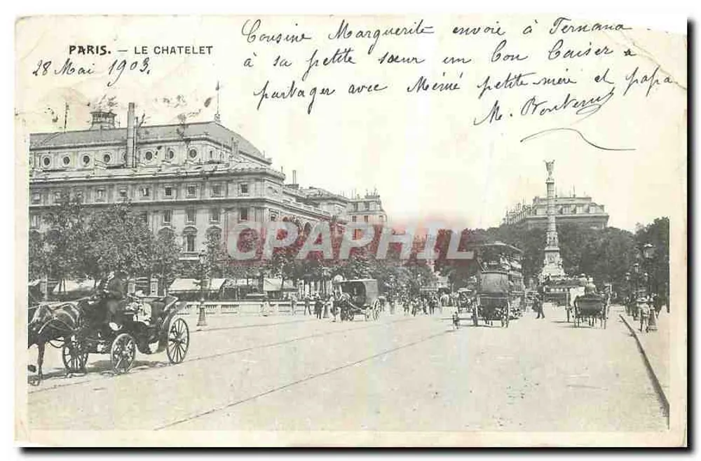 Paris — Le Châtelet — editor não visível - Frente