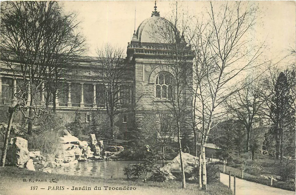 Jardim do Trocadéro — Paris — B. F. Paris, n° 187 - Frente