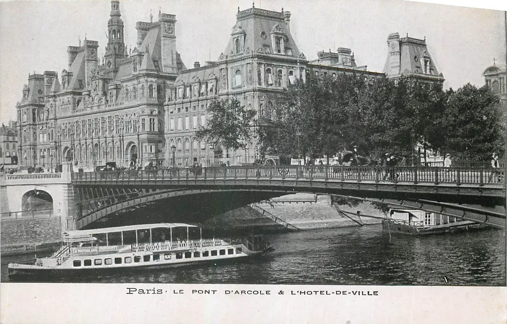 Paris — Der Pont d'Arcole & das Rathaus — Verlag nicht sichtbar - Vorderseite
