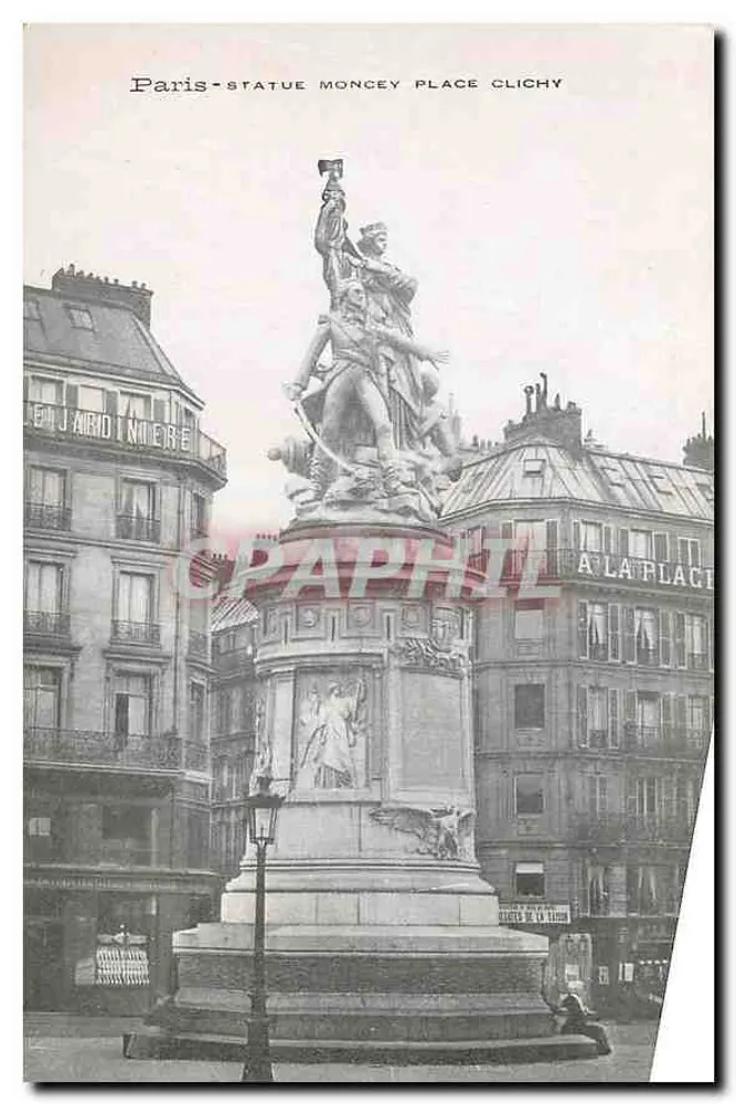 Estatua de Moncey, Place Clichy — Paris — editor Jardinière - Frente