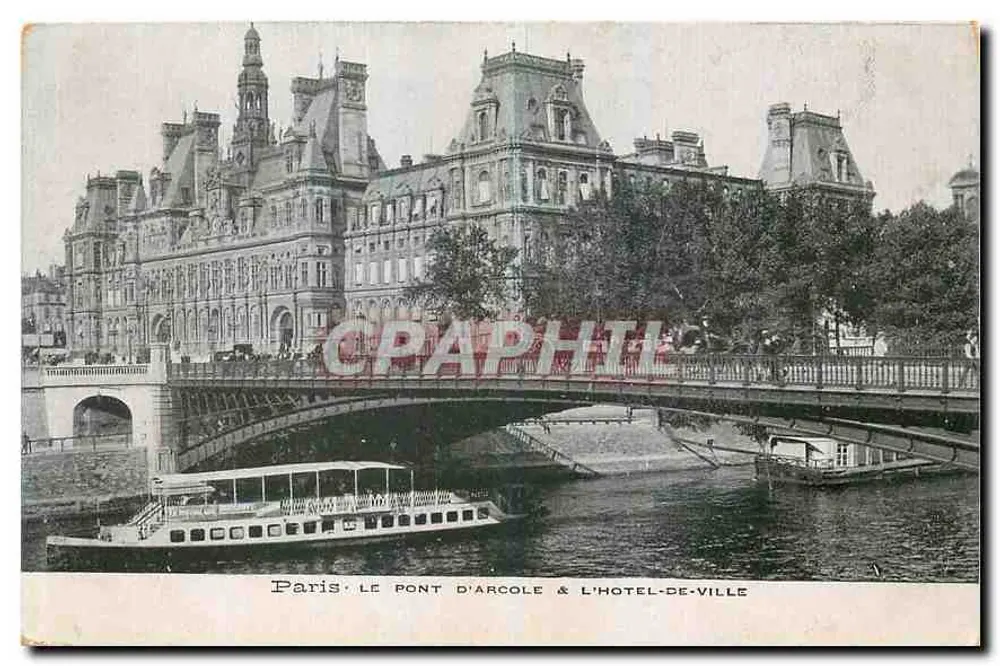 Paris — Der Pont d'Arcole & das Rathaus — Verlag nicht sichtbar - Vorderseite