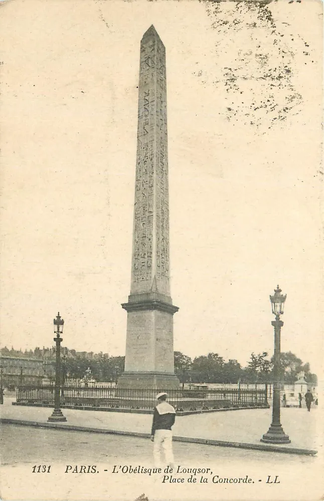 L'Obélisque de Louqsor — Place de la Concorde — LL, n° 1131 - Recto