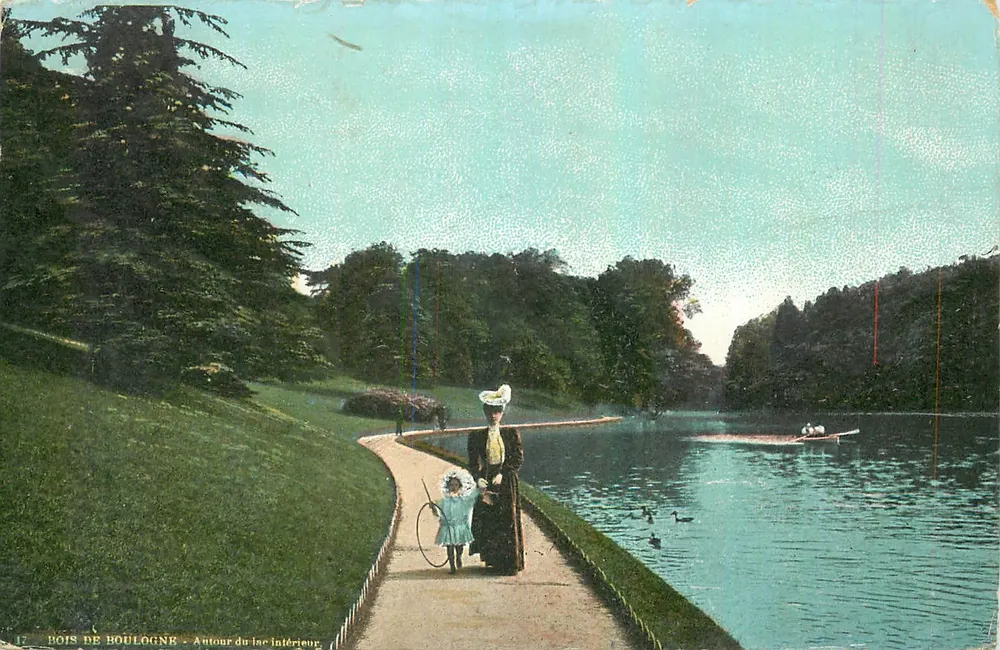 Bois de Boulogne — Autour du lac intérieur — éditeur non identifié, n° 17 - Recto