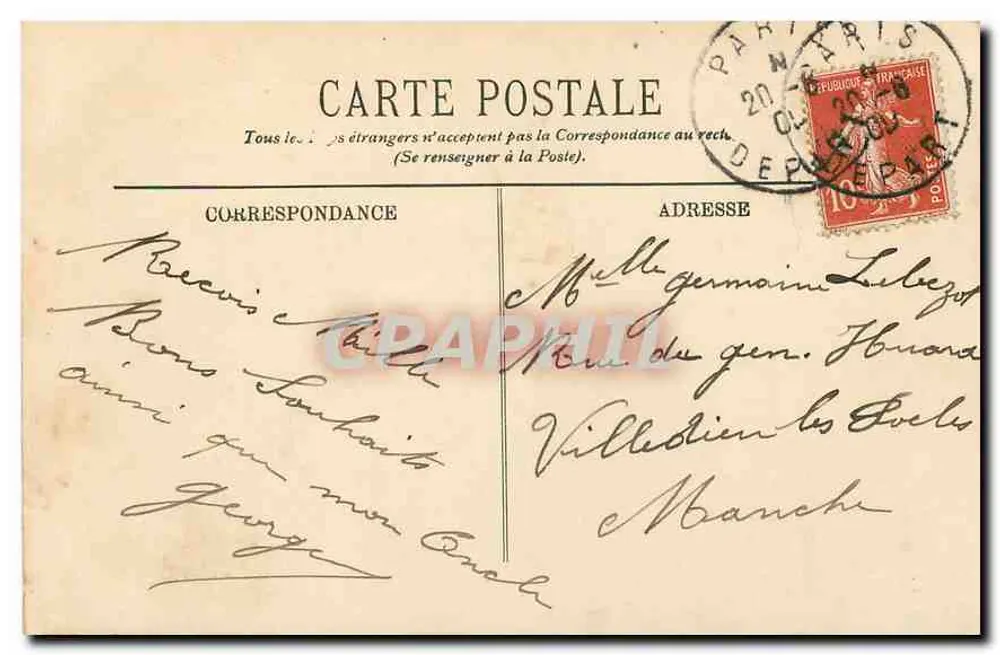 Paris (XVIIIe) — O Sagrado Coração — LL. — 1177 - Verso