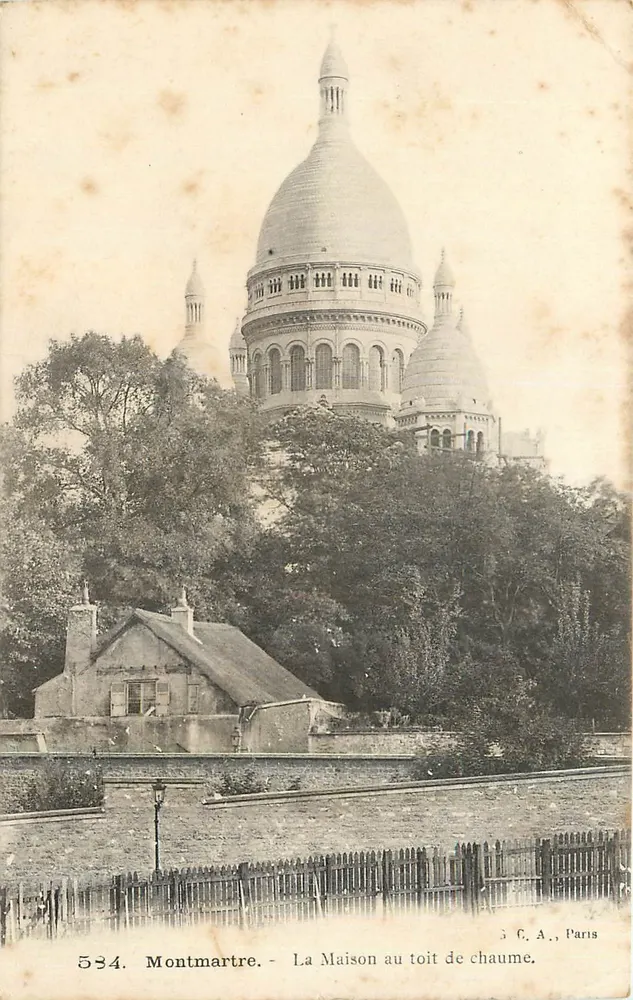 Montmartre — La Maison au toit de chaume — J. G. A., Paris, n° 534 - Recto